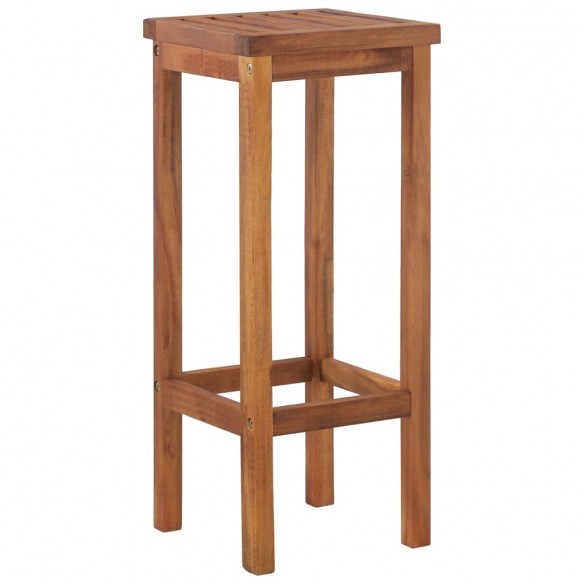 Tabourets de bar lot de 4 bois massif d'acacia