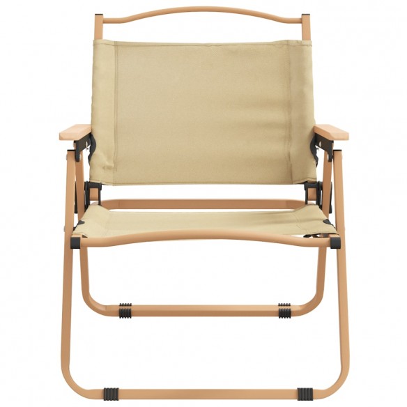 Chaises de camping 2 pcs Beige 54x43x59 cm Tissu Oxford