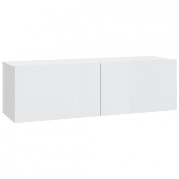 Ensemble de meubles TV 7 pcs Blanc brillant Bois d'ingénierie