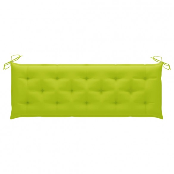 Banc de jardin empilable et coussin 159 cm Bois de teck massif