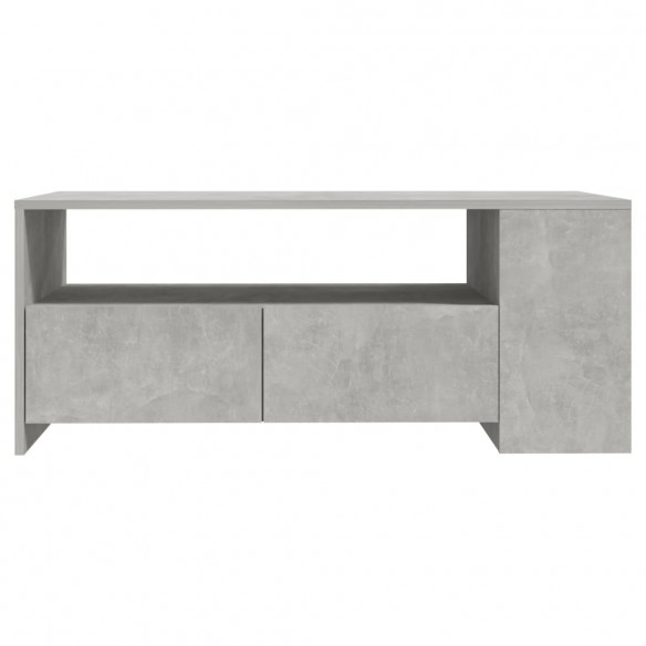 Table basse Gris béton 102x55x42 cm Bois d'ingénierie