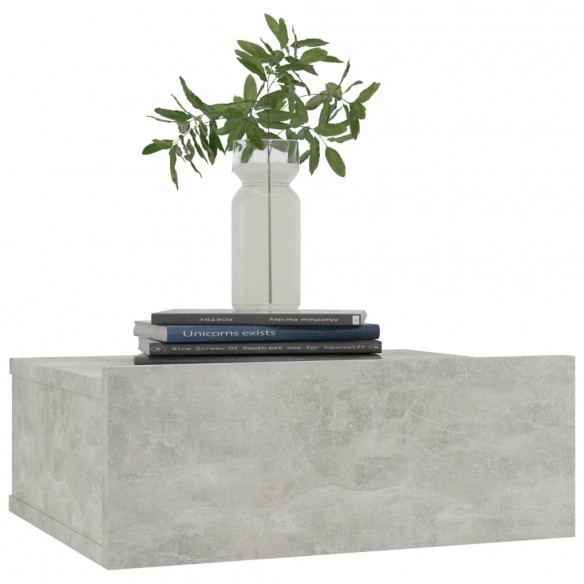 Tables de chevet flottantes 2 pcs Gris béton 40x30x15 cm