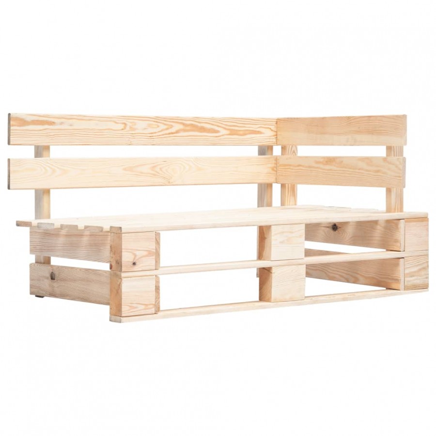 Banc d'angle palette de jardin bois