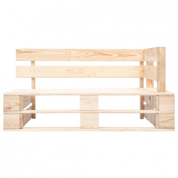 Banc d'angle palette de jardin bois