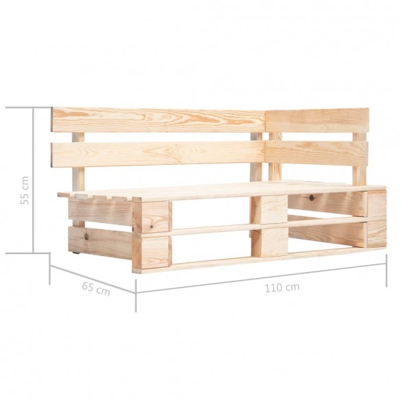 Banc d'angle palette de jardin bois