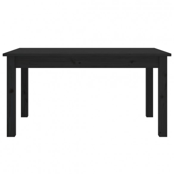 Table basse Noir 80x50x40 cm Bois massif de pin