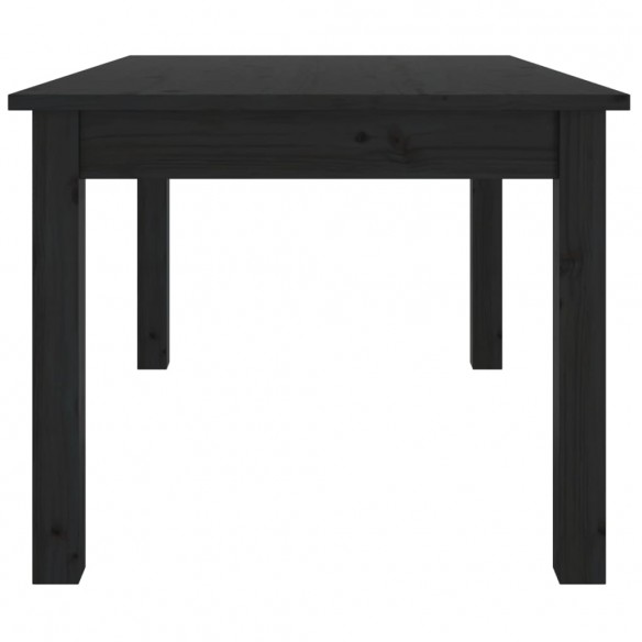 Table basse Noir 80x50x40 cm Bois massif de pin