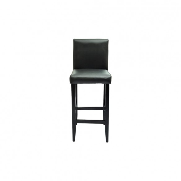 Tabourets de bar lot de 2 noir similicuir