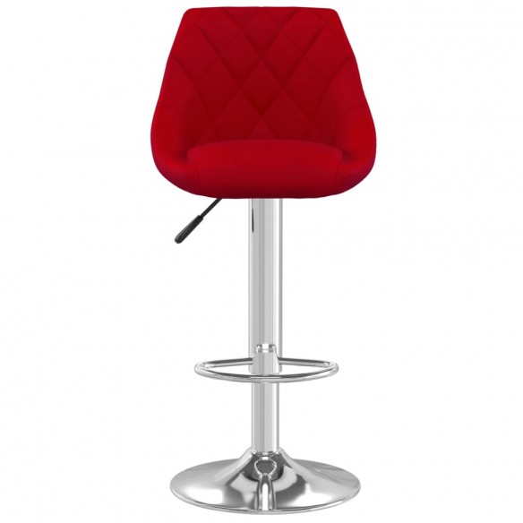 Tabourets de bar lot de 2 rouge bordeaux velours