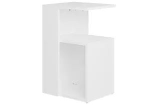 Table d'appoint Blanc 36x30x56 cm Aggloméré 2