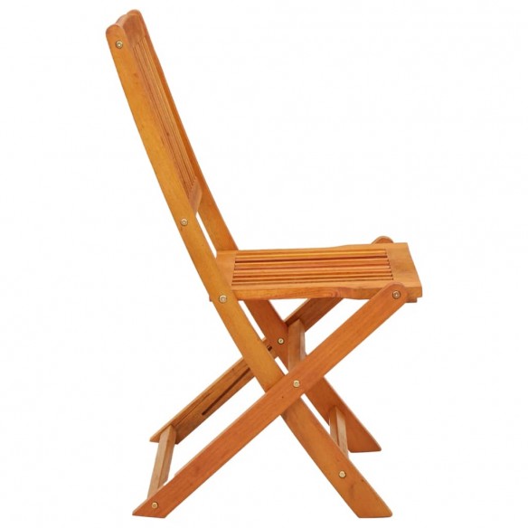 Chaises de jardin pliables 2 pcs Bois d'eucalyptus massif