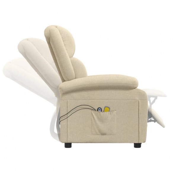 Fauteuil électrique de massage Crème Tissu