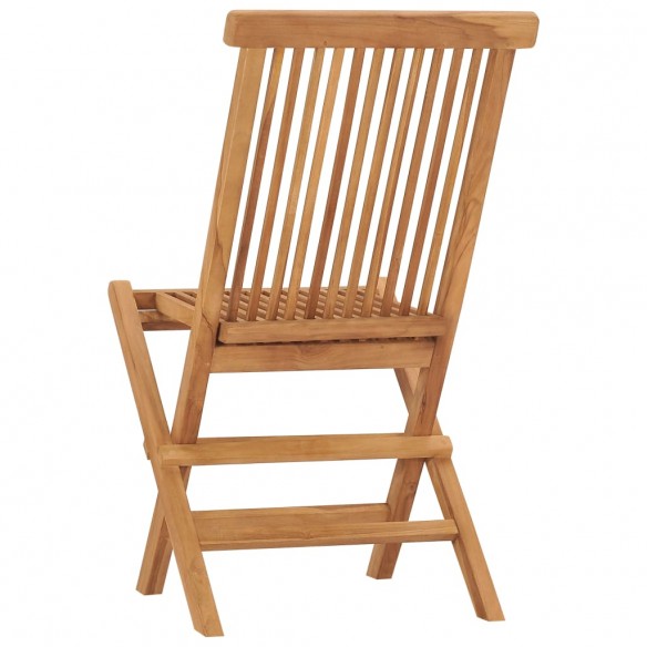 Chaises de jardin pliables 2 pcs Bois de teck massif