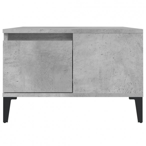 Table basse gris béton 55x55x36,5 cm bois d'ingénierie