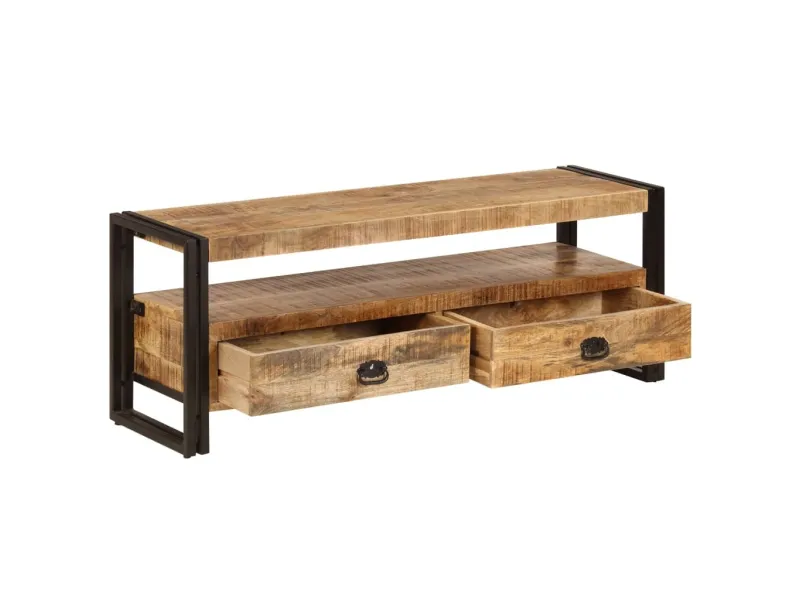 Meuble TV 120x35x45 cm Bois solide de manguier