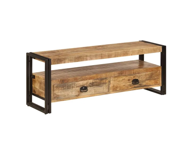Meuble TV 120x35x45 cm Bois solide de manguier