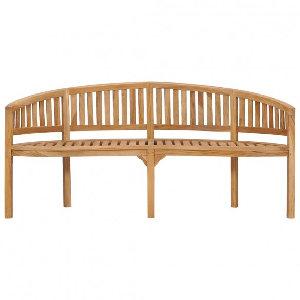 Banc de jardin en forme de banane 180 cm Bois de teck solide