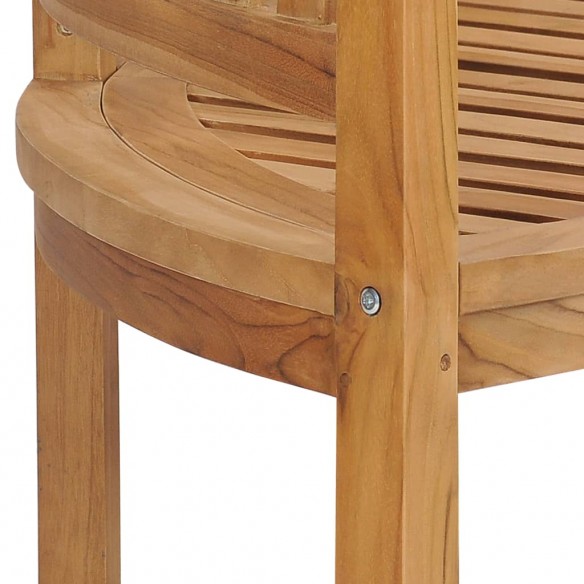 Banc de jardin en forme de banane 180 cm Bois de teck solide