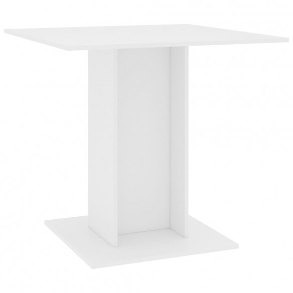 Table de salle à manger Blanc 80 x 80 x 75 cm Aggloméré