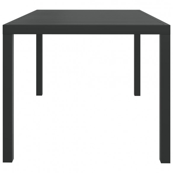 Table de jardin Noir 150 x 90 x 74 cm Aluminium et WPC