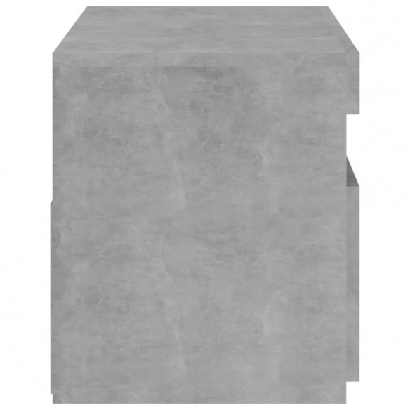 Meuble TV avec lumières LED Gris béton 75x35x40 cm