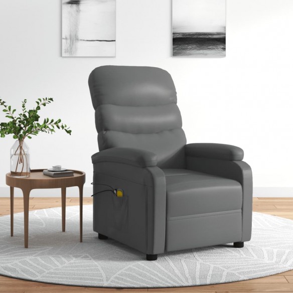 Fauteuil de massage électrique Gris Similicuir