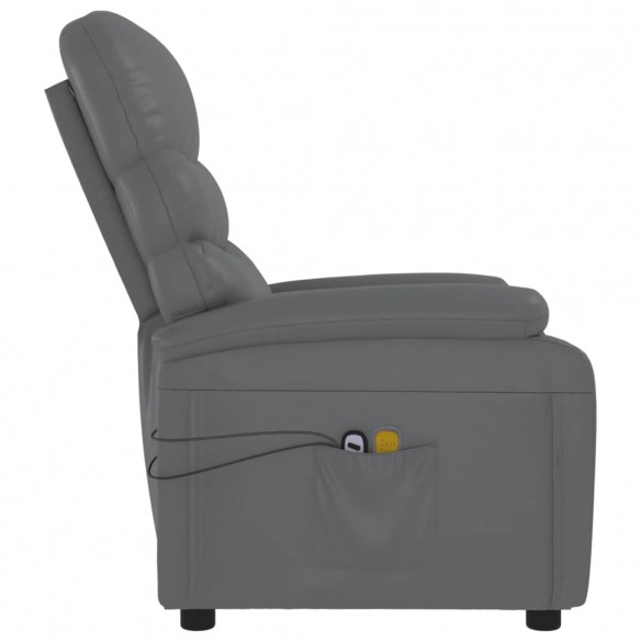 Fauteuil de massage électrique Gris Similicuir