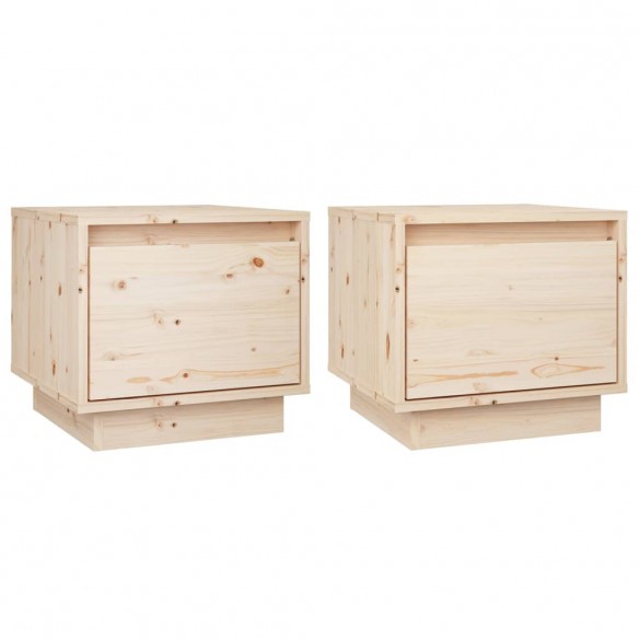 Tables de chevet 2 pcs 35x34x32 cm Bois de pin solide