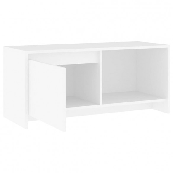 Meuble TV Blanc 90x35x40 cm Aggloméré