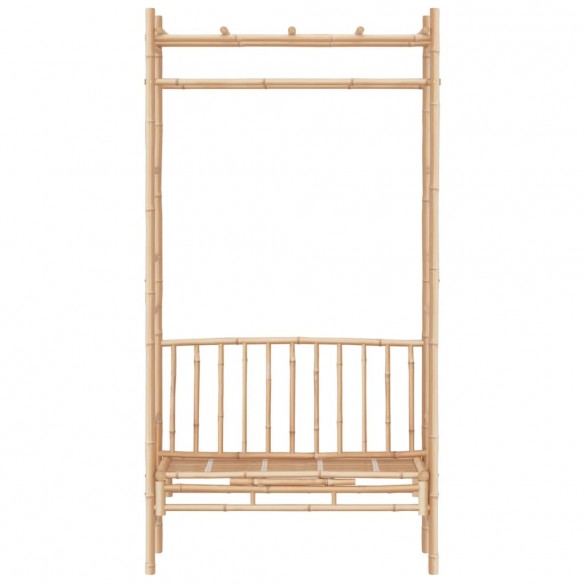 Banc de jardin avec pergola 116 cm Bambou