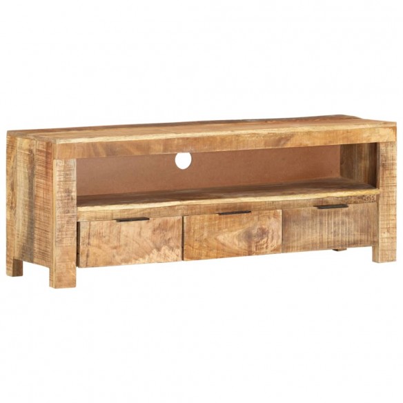 Meuble TV 110x30x40 cm Bois de manguier brut