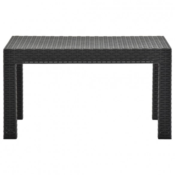 Table de jardin Anthracite 58x58x41 cm PP Rotin