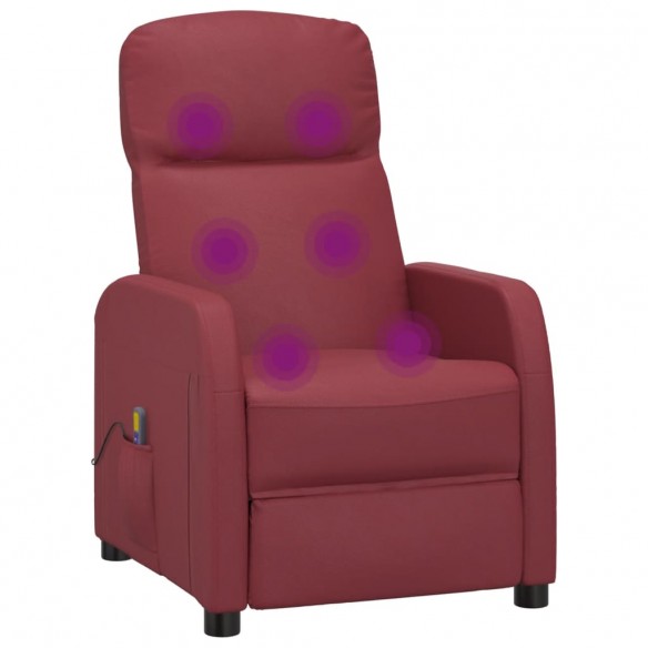 Fauteuil de massage Rouge bordeaux Similicuir