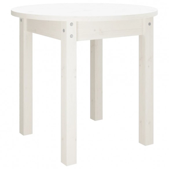 Table basse Blanc Ø 45x40 cm Bois massif de pin