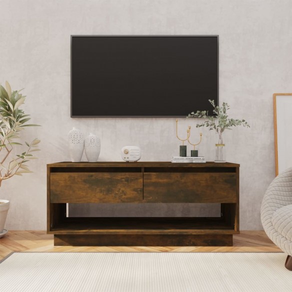 Meuble TV Chêne fumé 102x41x44 cm Aggloméré