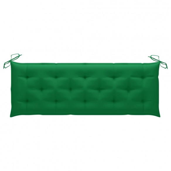 Banc de jardin empilable et coussin 159 cm Bois de teck massif