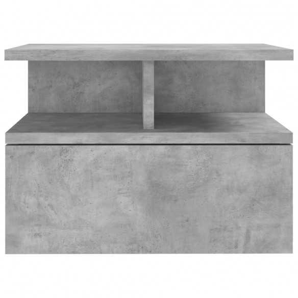 Table de chevet flottante Gris béton 40x31x27 cm Aggloméré