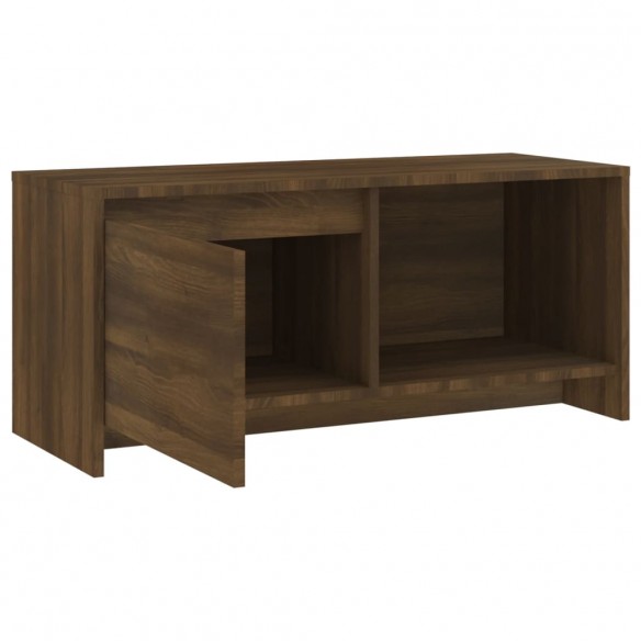 Meuble TV Chêne marron 90x35x40 cm Aggloméré