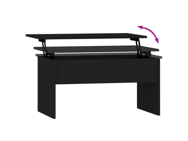 Table basse Noir 80x50,5x41,5 cm 
