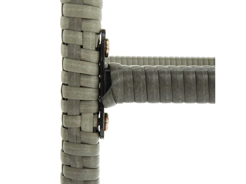 Tabourets de bar avec coussins lot de 2 gris résine tressée