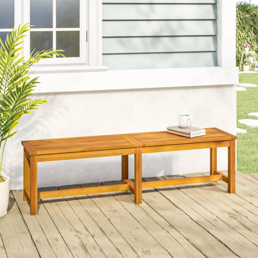 Banc de jardin 150x35x45 cm bois massif d'acacia