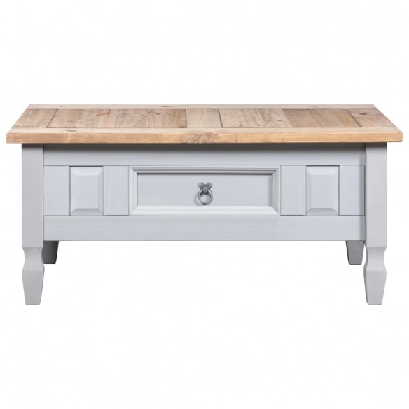 Table basse Pin mexicain Gamme Corona Gris 100x55x45 cm