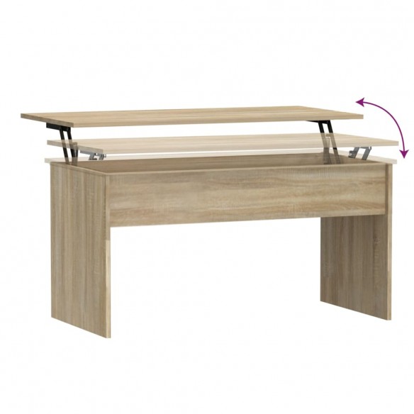 Table basse Chêne sonoma 102x50,5x52,5 cm Bois d'ingénierie