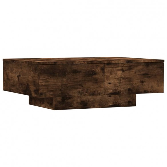 Table basse Chêne fumé 90x60x31 cm Bois d'ingénierie