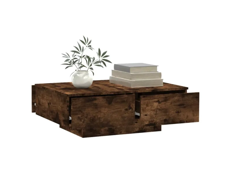 Table basse Chêne fumé 90x60x31 cm 