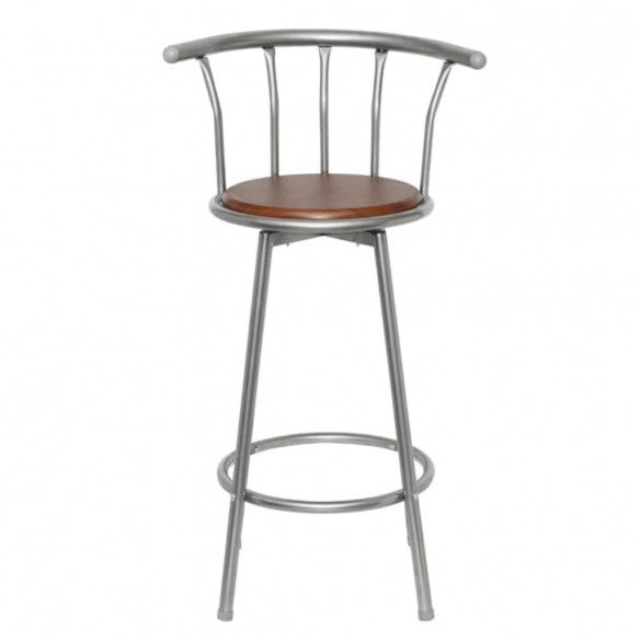 Tabourets de bar lot de 2 marron acier