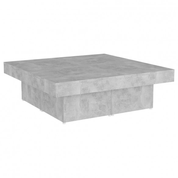 Table basse Gris béton 90x90x28 cm Aggloméré