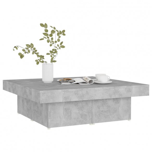 Table basse Gris béton 90x90x28 cm Aggloméré