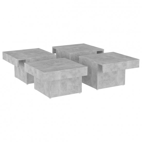 Table basse Gris béton 90x90x28 cm Aggloméré