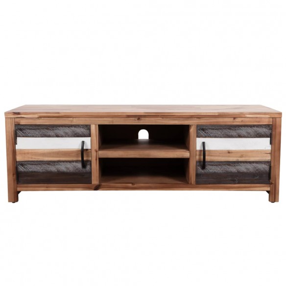 Meuble TV bois massif d'acacia 120 x 35 x 40 cm